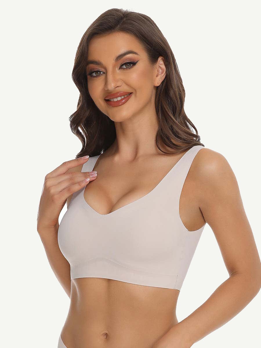 Soft-Touch Smoothing Fabric Fashion Elasticity Seamless Bra Lightweight