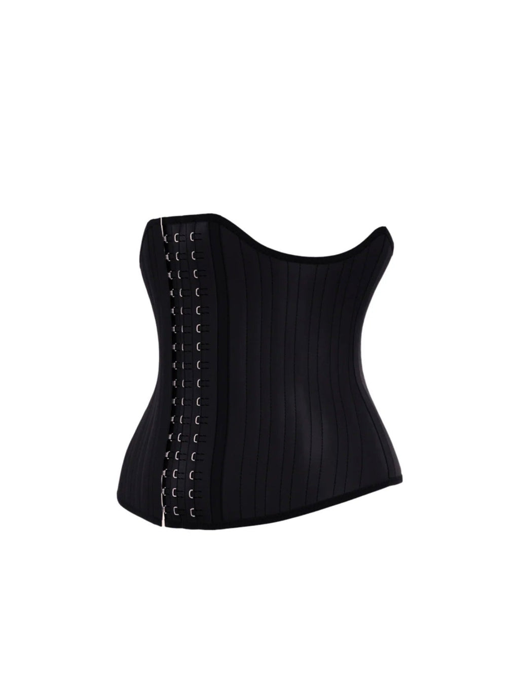 Short Torso 25 Steel Curved Waist Trainer Black