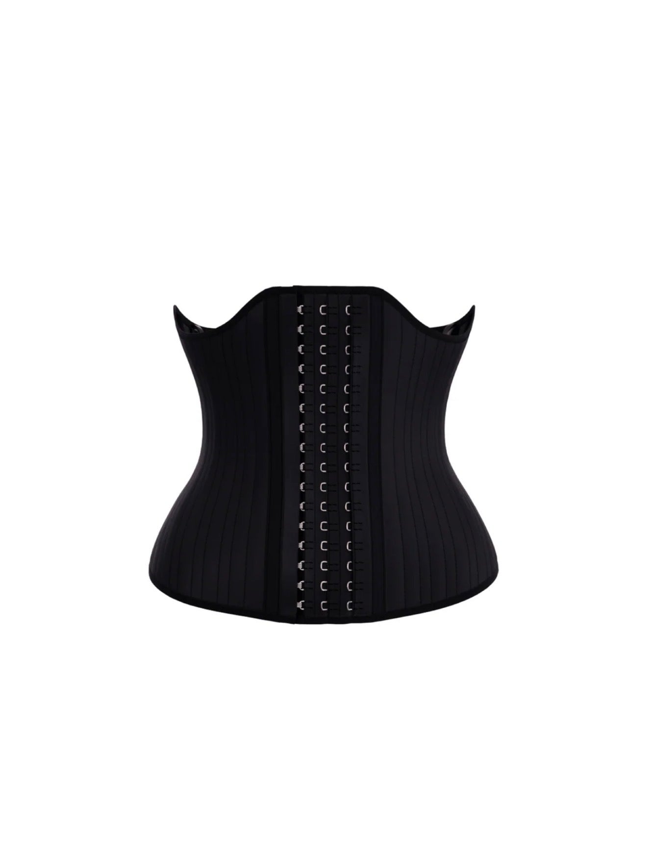 Short Torso 25 Steel Curved Waist Trainer Black