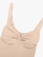 Seamless Plunge Chest Support Bodysuit with Clips Inside