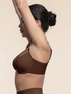 Sexy Mesh Full Coverage Unlined Underwire Bra with Adjustable Straps