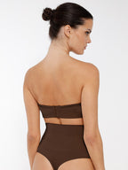 Seamless Strapless Wireless Breast Support Bra with Removable Cup Pad