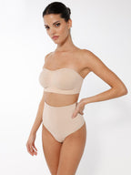 Seamless Strapless Wireless Breast Support Bra with Removable Cup Pad