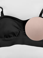Seamless Strapless Wireless Breast Support Bra with Removable Cup Pad