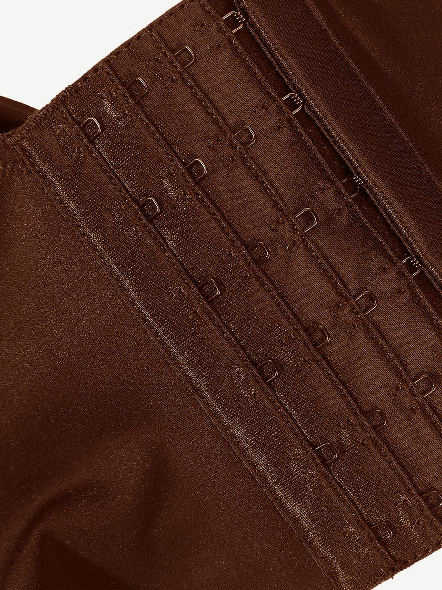 Brown Underwire Push-Up Sculpting Uplift Hide Back Fat Full Coverage Bra