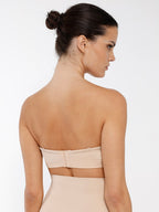 Seamless Strapless Wireless Breast Support Bra with Removable Cup Pad