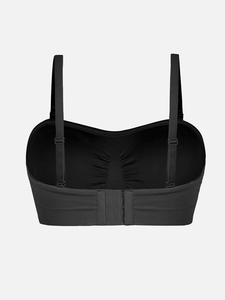 Seamless Strapless Wireless Breast Support Bra with Removable Cup Pad