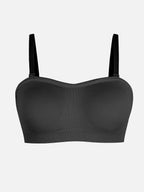 Seamless Strapless Wireless Breast Support Bra with Removable Cup Pad