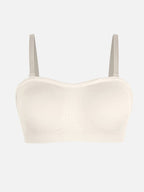Seamless Strapless Wireless Breast Support Bra with Removable Cup Pad