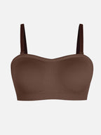 Seamless Strapless Wireless Breast Support Bra with Removable Cup Pad