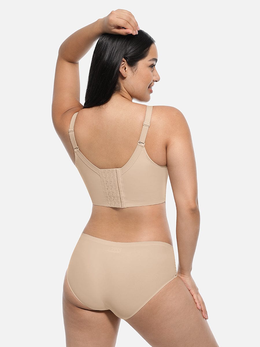 Skin Underwire Push-Up Sculpting Uplift Hide Back Fat Full Coverage Bra