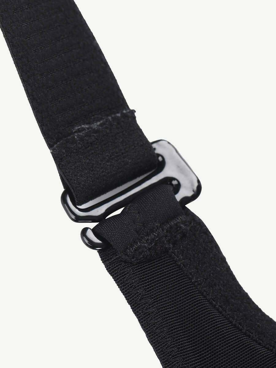 Black Underwire Push-Up Sculpting Uplift Hide Back Fat Full Coverage Bra