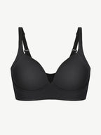 Black Underwire Push-Up Sculpting Uplift Hide Back Fat Full Coverage Bra