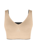 Reversible Wireless Comfort Bust Support Shaper Bra with Removable Cups