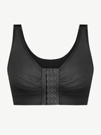 Adjustable Front Closure Post-Surgery Bra with Triple Hooks