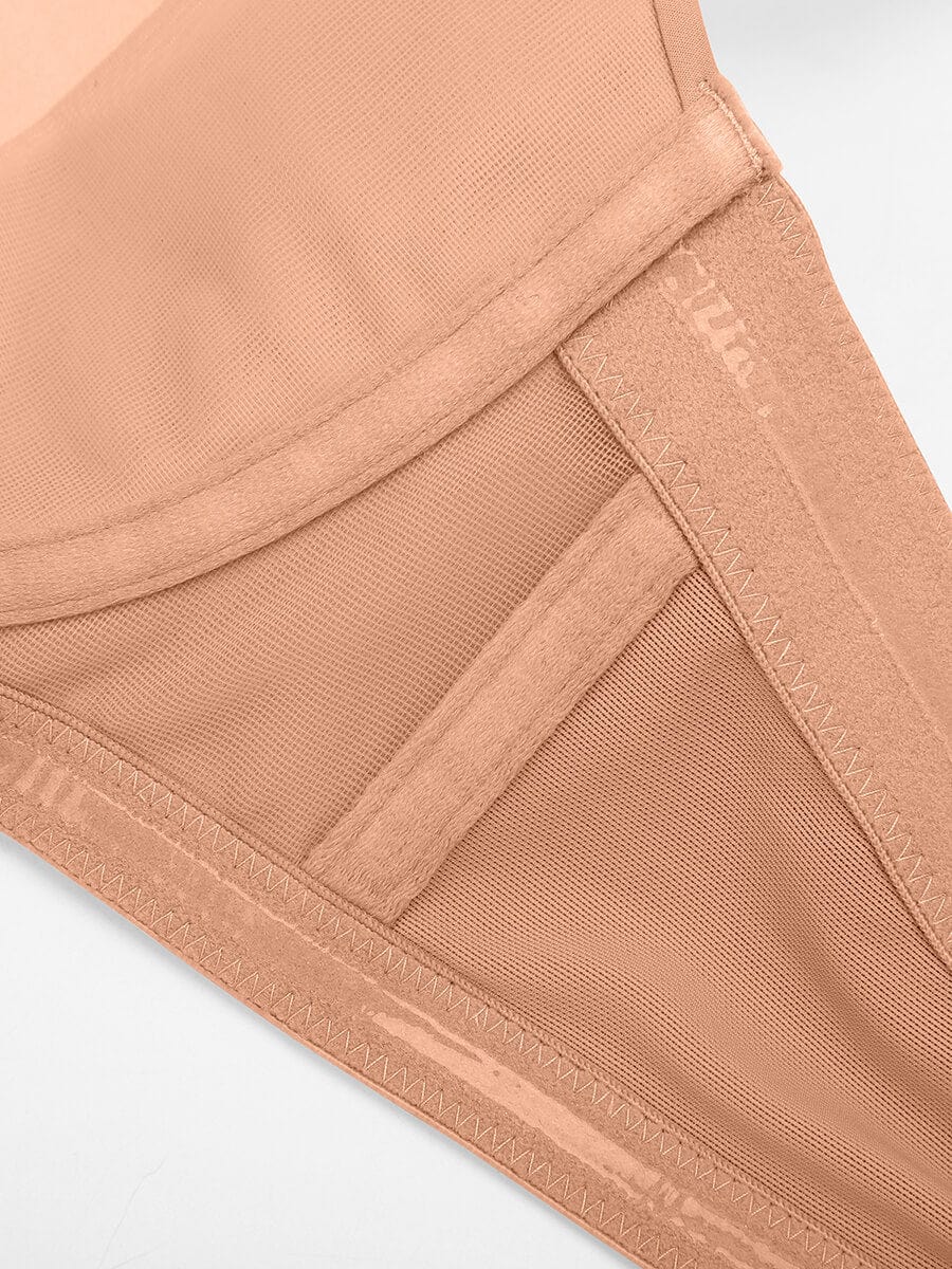 Strapless Non-slip Gathering Bust Support Underwire 1/2 Cup Bra