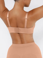 Strapless Non-slip Gathering Bust Support Underwire 1/2 Cup Bra