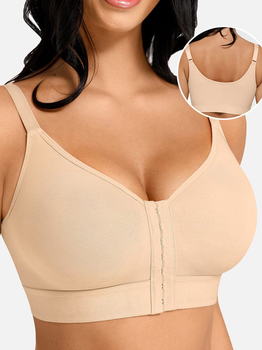 Post Surgery Full Coverage Compression Surgical Front Closure Mastectomy Bras