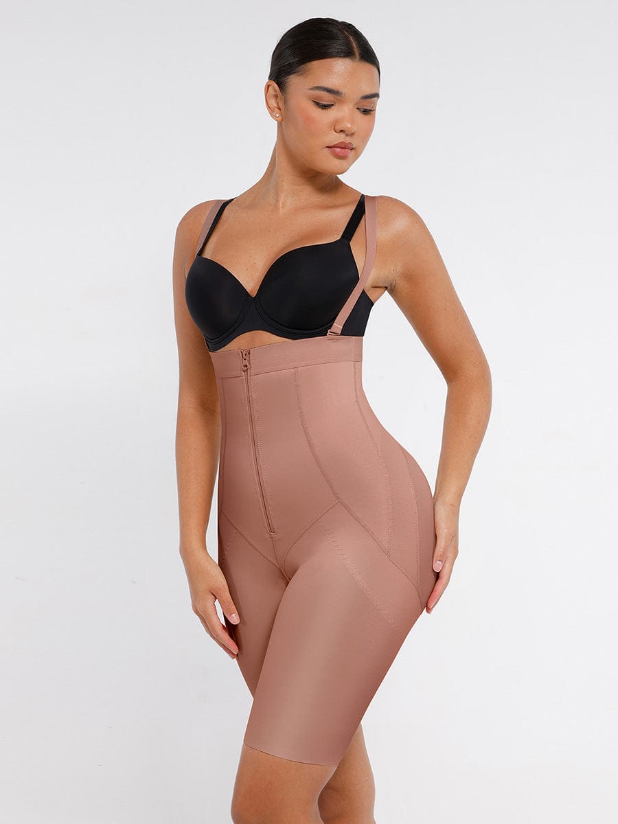 Body Shaper clips inside for post-operative wear and removable shoulder straps