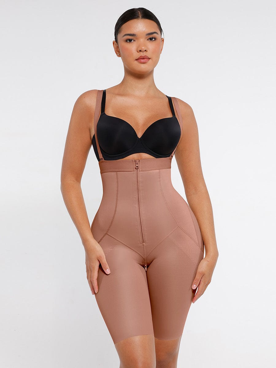 Body Shaper clips inside for post-operative wear and removable shoulder straps