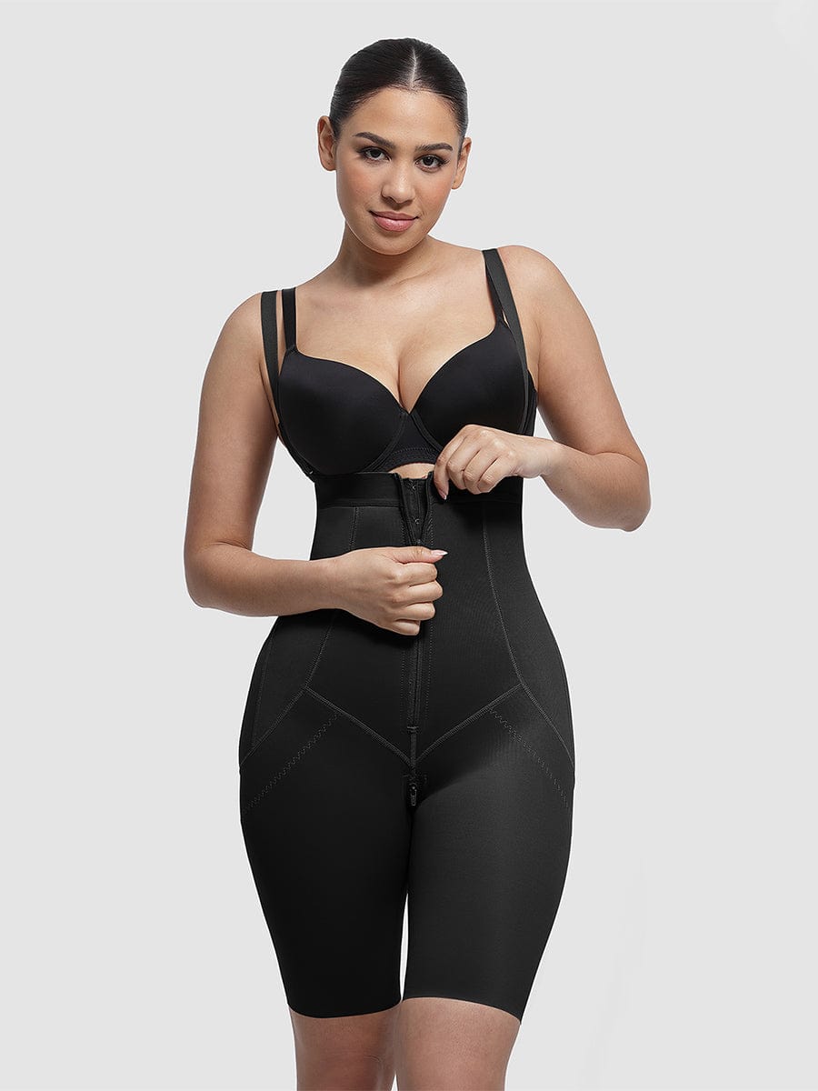 Body Shaper clips inside for post-operative wear and removable shoulder straps