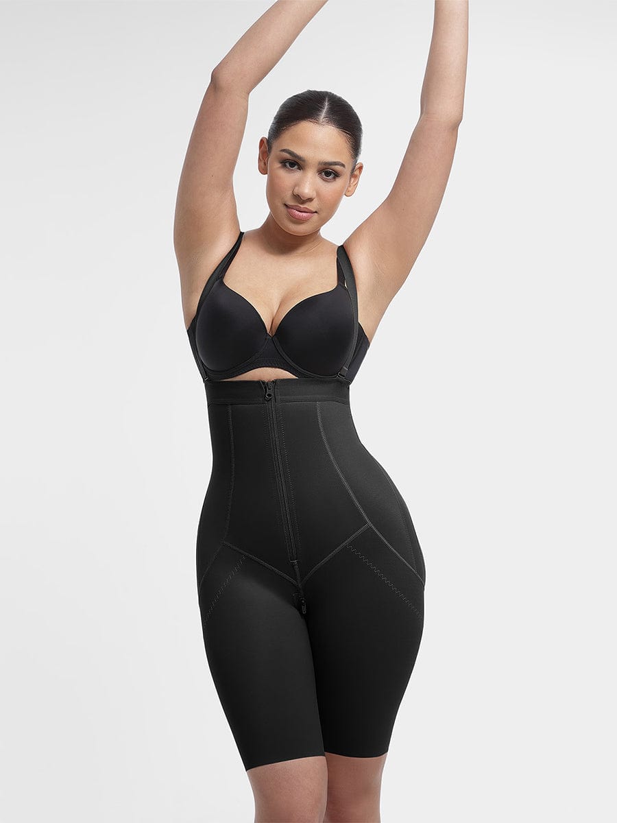 Body Shaper clips inside for post-operative wear and removable shoulder straps