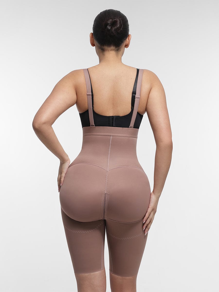 Body Shaper clips inside for post-operative wear and removable shoulder straps