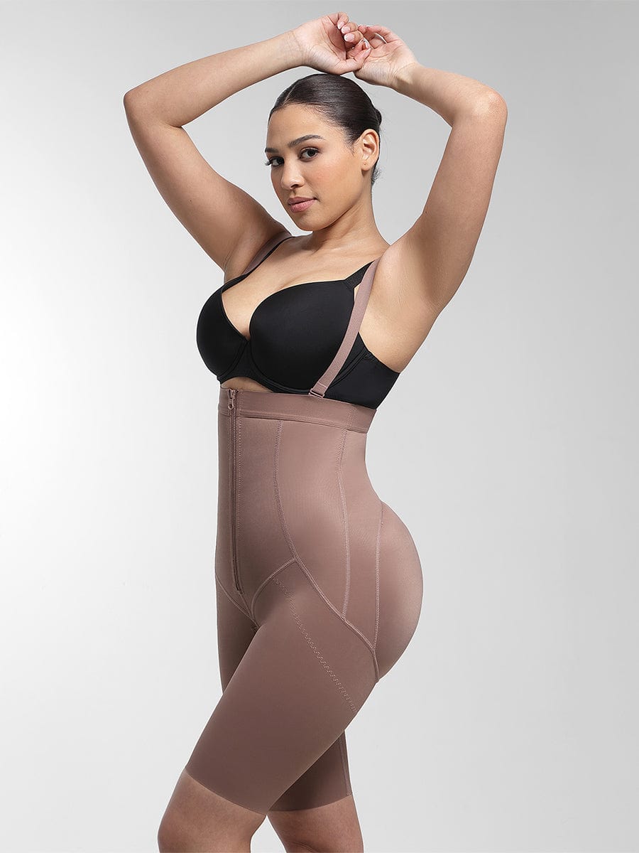 Body Shaper clips inside for post-operative wear and removable shoulder straps