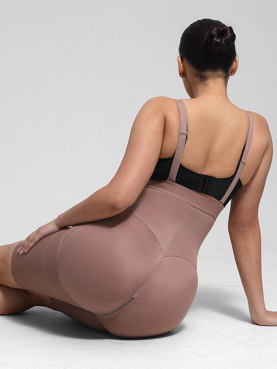 Body Shaper clips inside for post-operative wear and removable shoulder straps