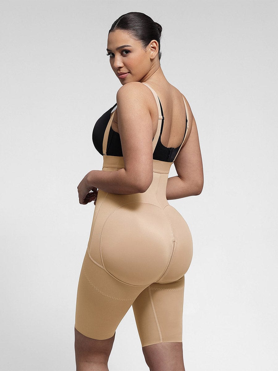 Body Shaper clips inside for post-operative wear and removable shoulder straps