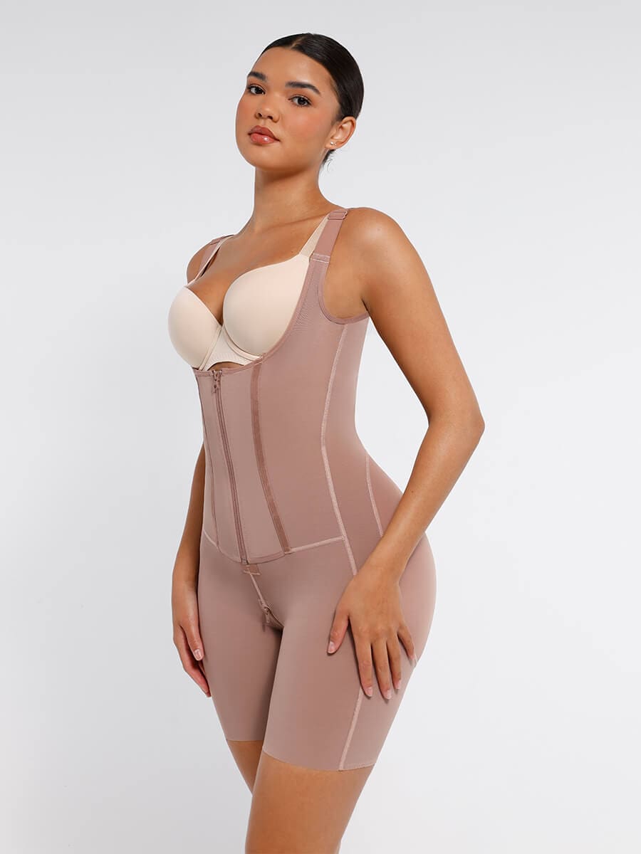 Post Surgery U-Shaped Bust Support Two Steel Bones Waist and Abdomen Control Shapewear