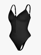 Seamless Plunge Chest Support Bodysuit with Clips Inside