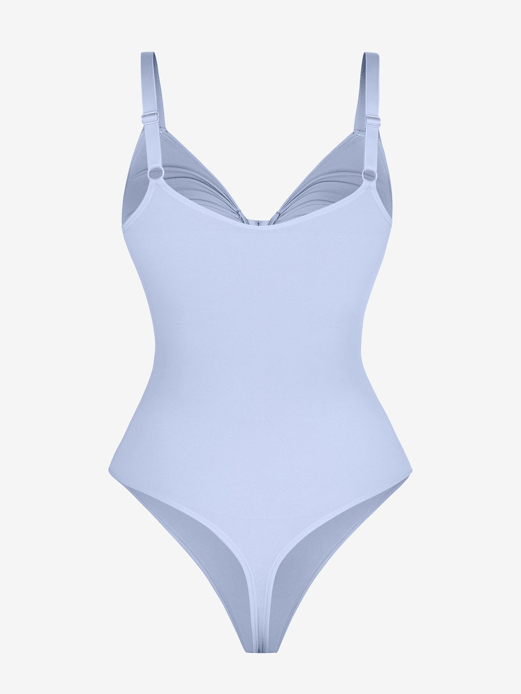 Seamless Plunge Chest Support Bodysuit with Clips Inside
