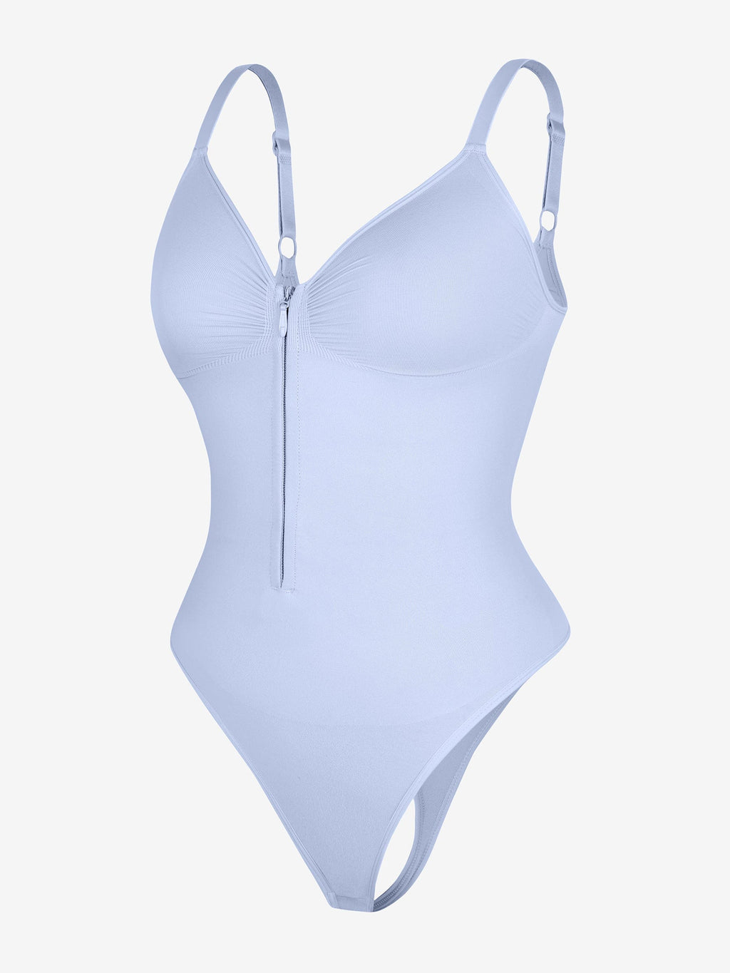 Seamless Plunge Chest Support Bodysuit with Clips Inside
