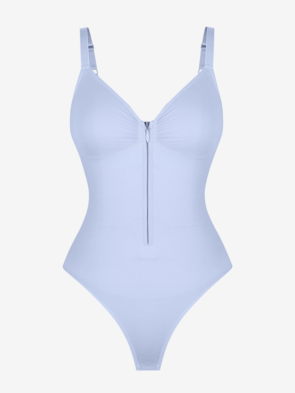Seamless Plunge Chest Support Bodysuit with Clips Inside