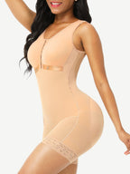 Full Body Shaper Glue Zipper Open Crotch Lace Firm Foundations