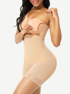 Full Body Shaper Glue Zipper Open Crotch Lace Firm Foundations