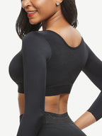 Post-surgical Crop Shapewear 3-Row Hooks Plus Size Instantly Slims