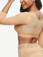 Post-surgical Crop Shapewear 3-Row Hooks Plus Size Instantly Slims