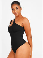 One-shoulder Cut Out Shapewear Bodysuit