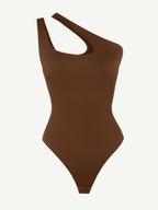 One-shoulder Cut Out Shapewear Bodysuit