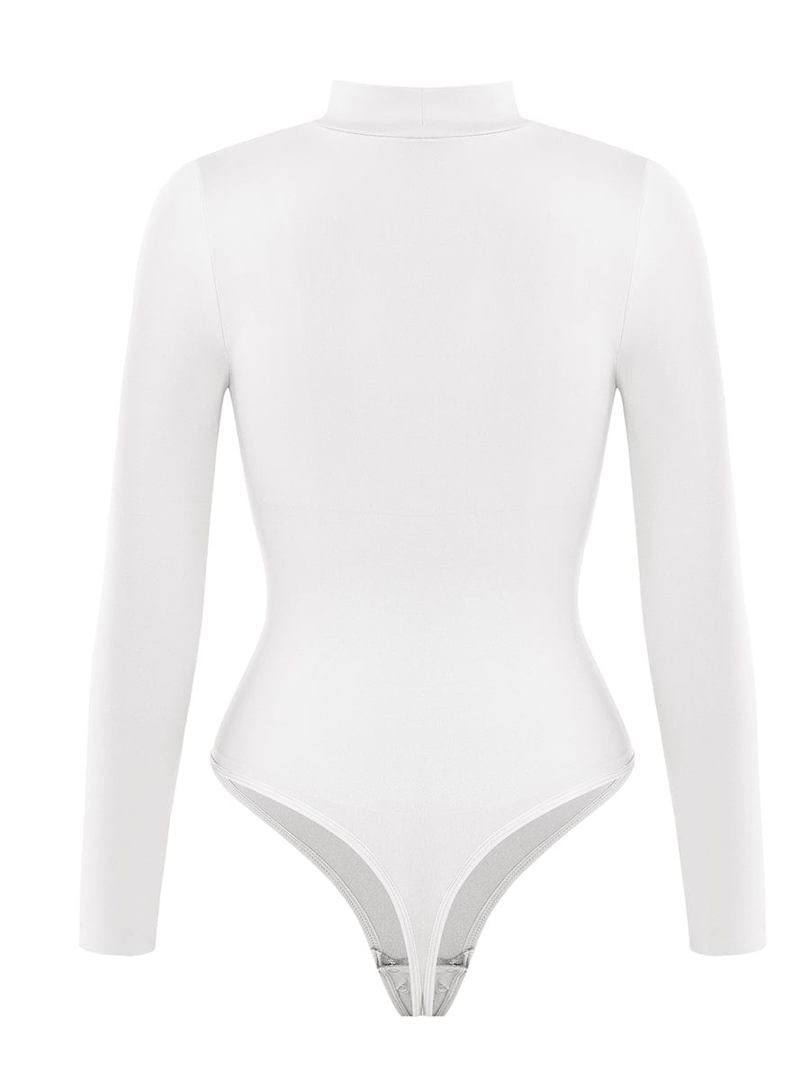 🌿Seamless Eco-friendly Turtle Neck Long Sleeve Thong Bodysuit