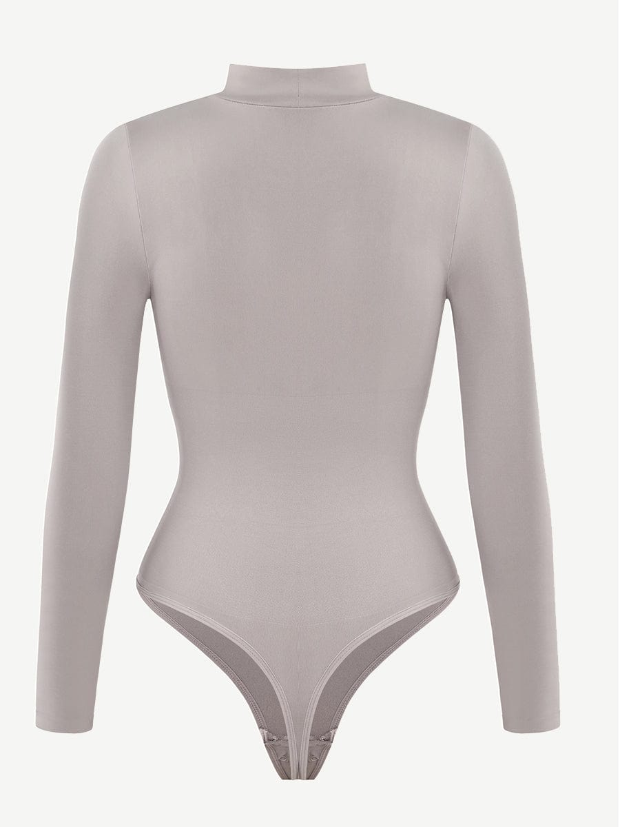 🌿Seamless Eco-friendly Turtle Neck Long Sleeve Thong Bodysuit