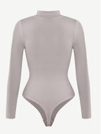 🌿Seamless Eco-friendly Turtle Neck Long Sleeve Thong Bodysuit