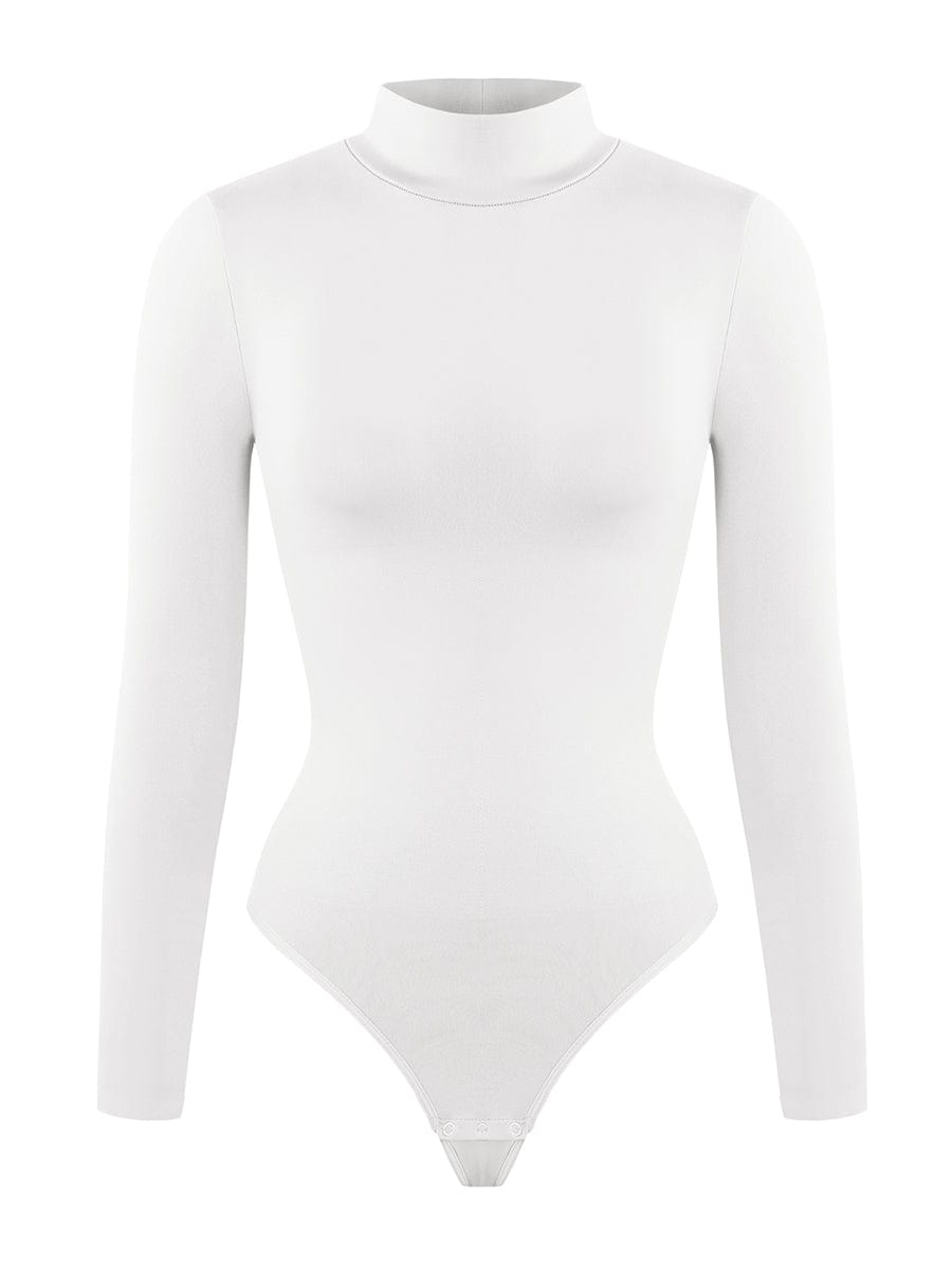 🌿Seamless Eco-friendly Turtle Neck Long Sleeve Thong Bodysuit