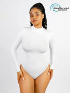 🌿Seamless Eco-friendly Turtle Neck Long Sleeve Thong Bodysuit