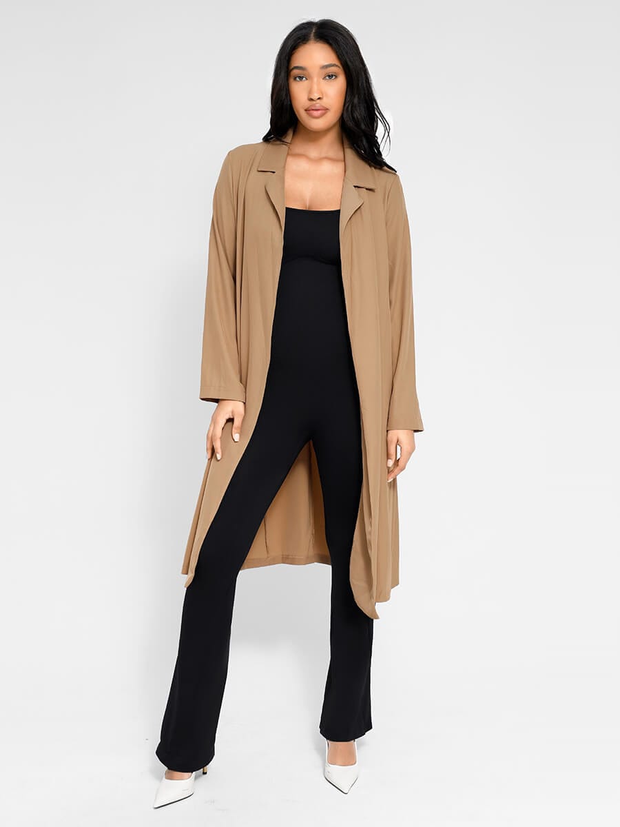 Seamless Square Neck U-Back Flared Jumpsuit