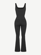 Seamless Square Neck U-Back Flared Jumpsuit