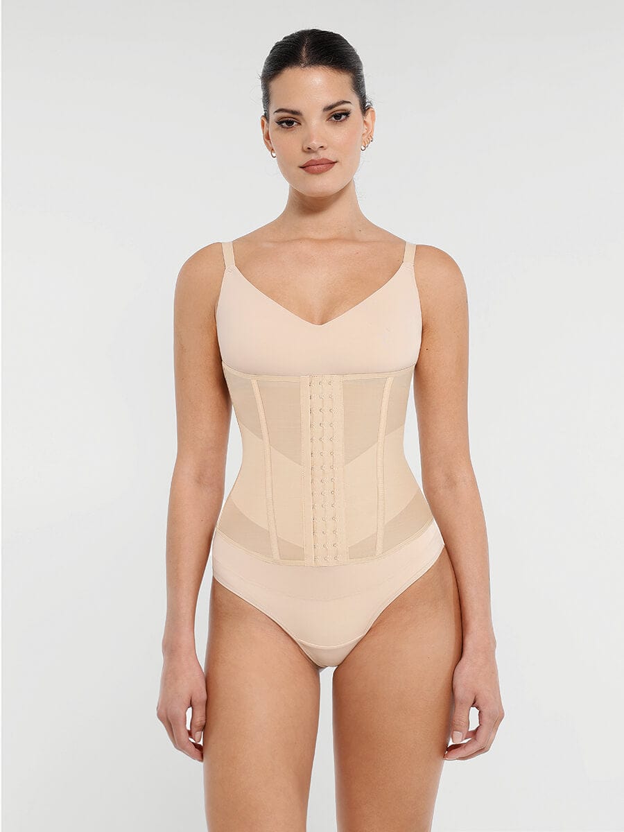 7 Steel Bones Waist and Abdomen Shaping Breathable Mesh Waist Trainer