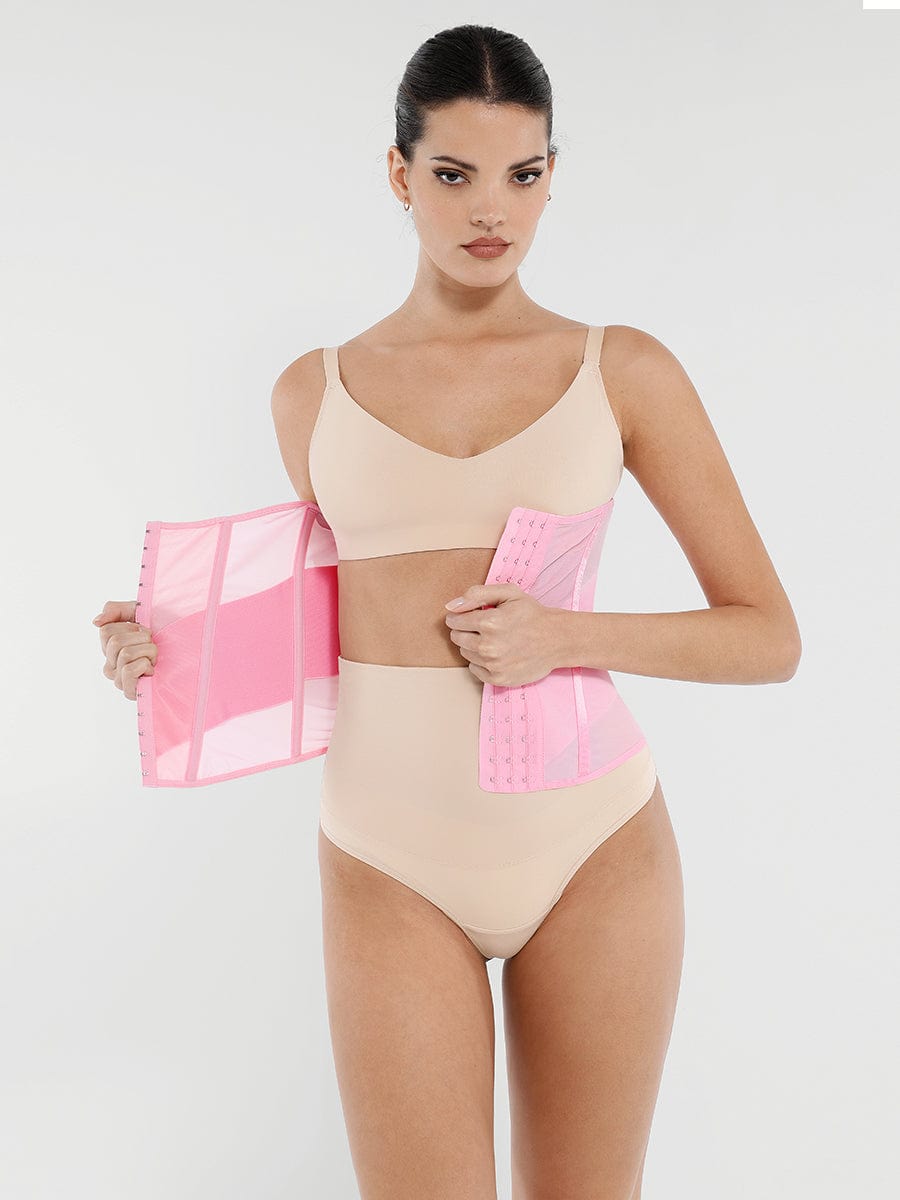 7 Steel Bones Waist and Abdomen Shaping Breathable Mesh Waist Trainer